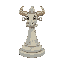 stone ox body chess piece icon, circular base