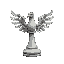 stone falcon body with wings chess piece icon