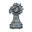 stone falcon head chess piece icon