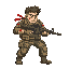 top down apocalypse survivor with assault rifle