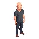 blank bald male character