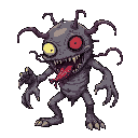 human monster infected by a parasite