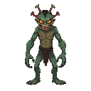 human monster infected by a parasite that it is in 3/4 and that the head is more humanoid