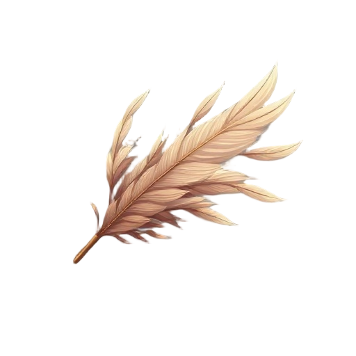 feathers or leaves caught in wind