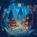 neon forest village