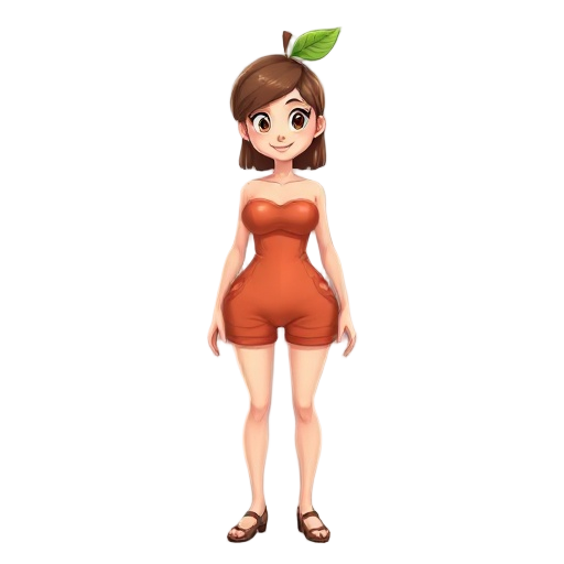 woman apple body type in a tube romper
