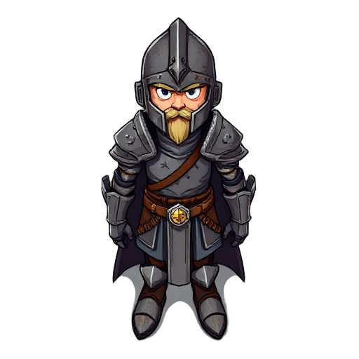 an knight fighting his way through purgatory. his armor is rusted and broken, he always wears an helmet.