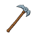 miner's pickaxe with crayon style color textures