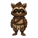 ewok with tribal clothing from star wars