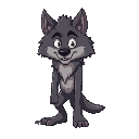werewolf with crayon style colors / textures