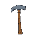 miner's pickaxe with crayon style color textures