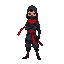 ninja, long red scarf, demon slayer.