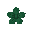one singular dark-green petal