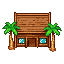 a house with tropical touches with 2d perspective
