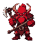 red ogre with axe