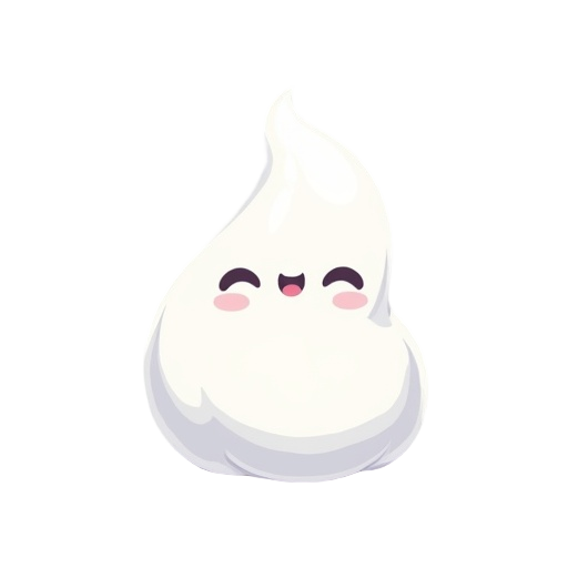 a cute white slime