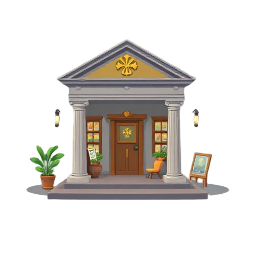 make a interior of a bank