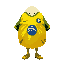 "a playful anthropomorphic egg, completely enveloped in an oversized brazil national football team jersey. the shirt is so large that it drapes over the entire egg, transforming it into a walking embo