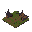worldspace, medieval village, stardew valley inspired, dark gothic, grim dark, farm area