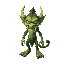 classic green goblin with big fangs