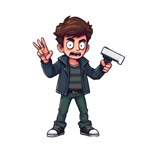  pixelate young school guy classic of horror movies 80's