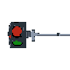 traffic light top of the disease 45 degrees complete