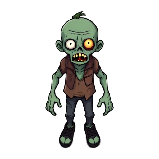 zombie with scary appearance