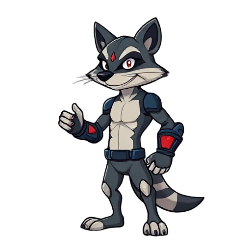 garoto com rosto de caveira e braço cibernetico