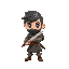 tiny warrior with a sword