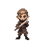 tiny warrior with a sword