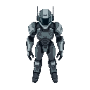 a scifi futuristic robotronic character