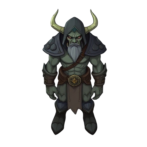 a scifi futuristic orc character