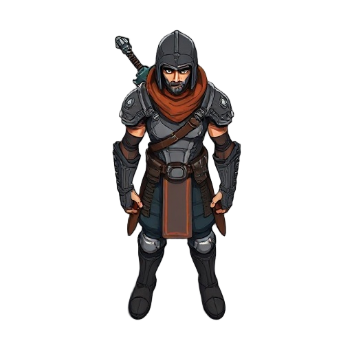 a scifi warrior character that player will play