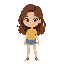 a girl with brown hair