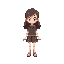 a girl with brown hair
