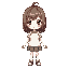 a girl with brown hair