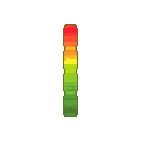 make a vertical progress bar at different stages of being filled. when it is empty make it red and when it is full make it green. turn from red to green on the way up.