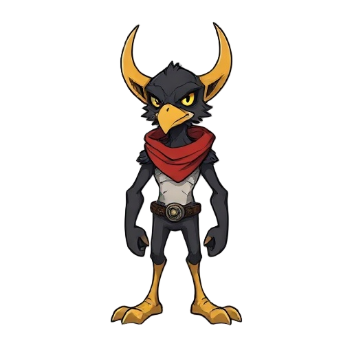 cria um personagem que tenha cara de ter no nome corvus ele vai ser o protagonista quero algo no estilo undertale vai ser meio sobrio com estilo metroidvania.