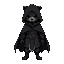 assasin, black cloak, face bearly visible,
