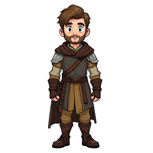 human man medieval no weapon brown hair 