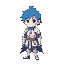 player, blue-hair, knight, white armar, child, finalfantasy