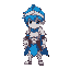 player, blue-hair, knight, white armar, child