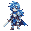 player, blue-hair, knight, white armar, child, finalfantasy