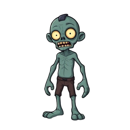zombie roxo se movendo 