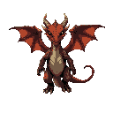half flesh, half complete dragon seen from the waist up, facing forward. the creature has no visible eyes, its eye sockets are covered by skin or scales. its body is covered in deep lava scars that glow faintly, and it has long, tattered wings stretching 