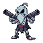 ghost wrestler with bazooka arms