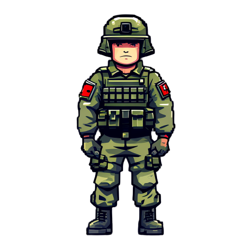 soldier top down pixel