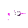  a corrupted enemy bullet. a jagged, unstable energy sphere of pulsing magenta light. has a distorted, glitchy trail. 2d, minimalist.