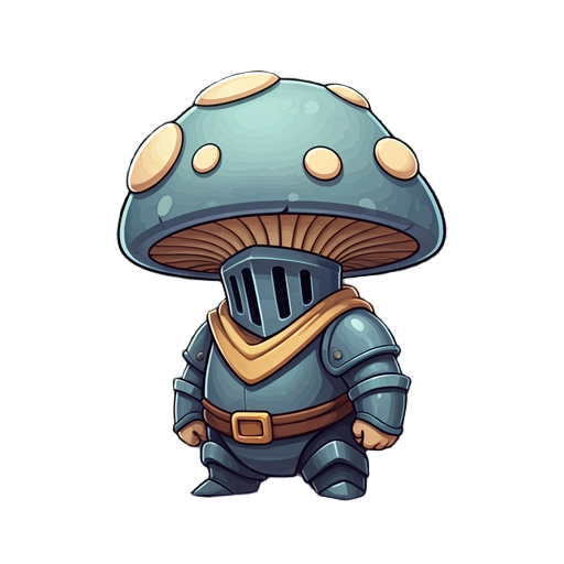mushroom knight ,rimworld art style