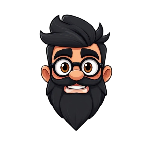 um homem preto com capuz com barba com oculos cobelo liso,